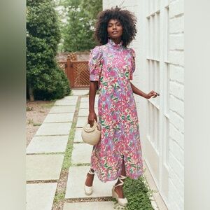 Tuckernuck Hyacinth House Louisa Maxi Dress size XXL Magenta Multi Floral